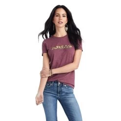 Ariat Women’s Floral Letters SS Tee -Modern Life Shop 10042729 front