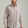 Wrangler Men's Sandy Brown Western Snap Shirt