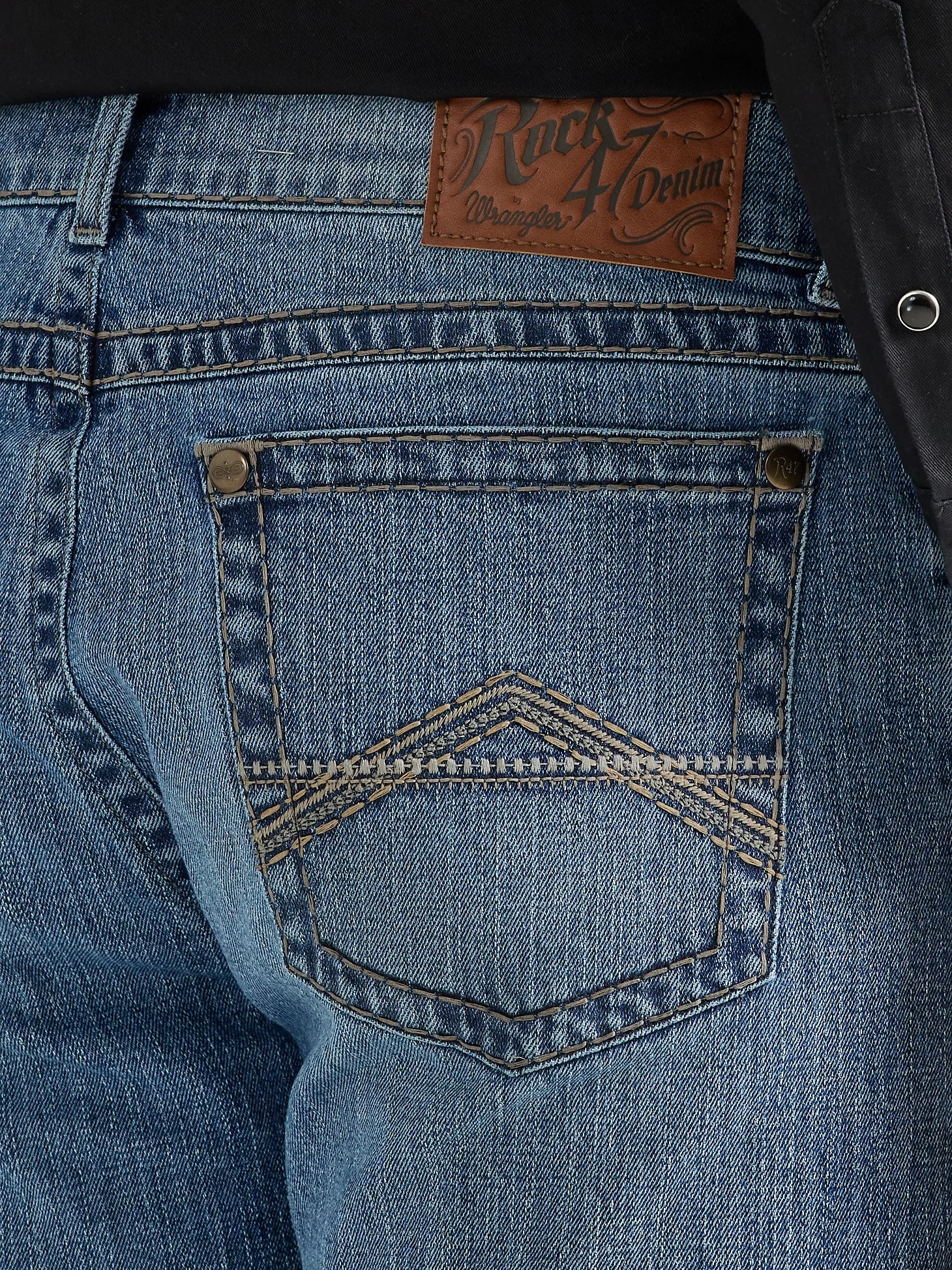 Wrangler Men's Rock 47 Slim Boot Jeans 5 Wrangler Men's Rock 47 Slim Boot Jeans - Image 3