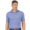 IBKUL Men's Surfboard & Palms Print Short Sleeve Polo 94143 -Modern Life Shop 94143lavender1 07817