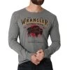 Wrangler Men's Buffalo Design Long Sleeve T-Shirt