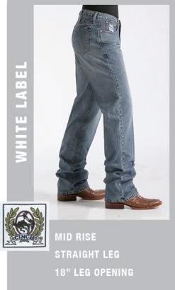 Cinch Men's Relaxed Fit White Label Jeans-Medium Stone -Modern Life Shop CINCH visual fit guide8