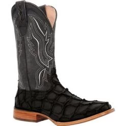 Mens Durango Matte Black Pirarucu Boot