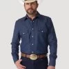 Wrangler Men's Authentic Cowboy Cut Denim Work Shirt