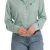 Cinch Women's Long Sleeve ArenaFlex Green Print Shirt