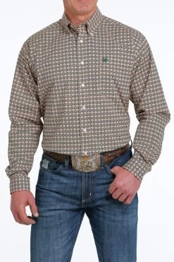 Cinch Men's Long Sleeve Print Shirt -Modern Life Shop MTW1105555