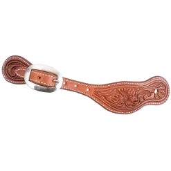 Martin Saddlery Alpine Flower Tooled Spurstraps