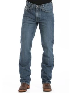 Cinch Men's Slim Fit Medium Stonewash Silver Label