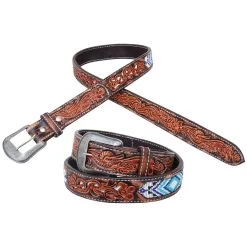 Mens Circle Y Beaded Belt 2011-BT