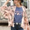 Cruel Denim Women's Bucking Horse Peach Kimono
