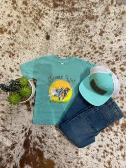 The Whole Herd Kid's Saddle Up Longhorn T-Shirt