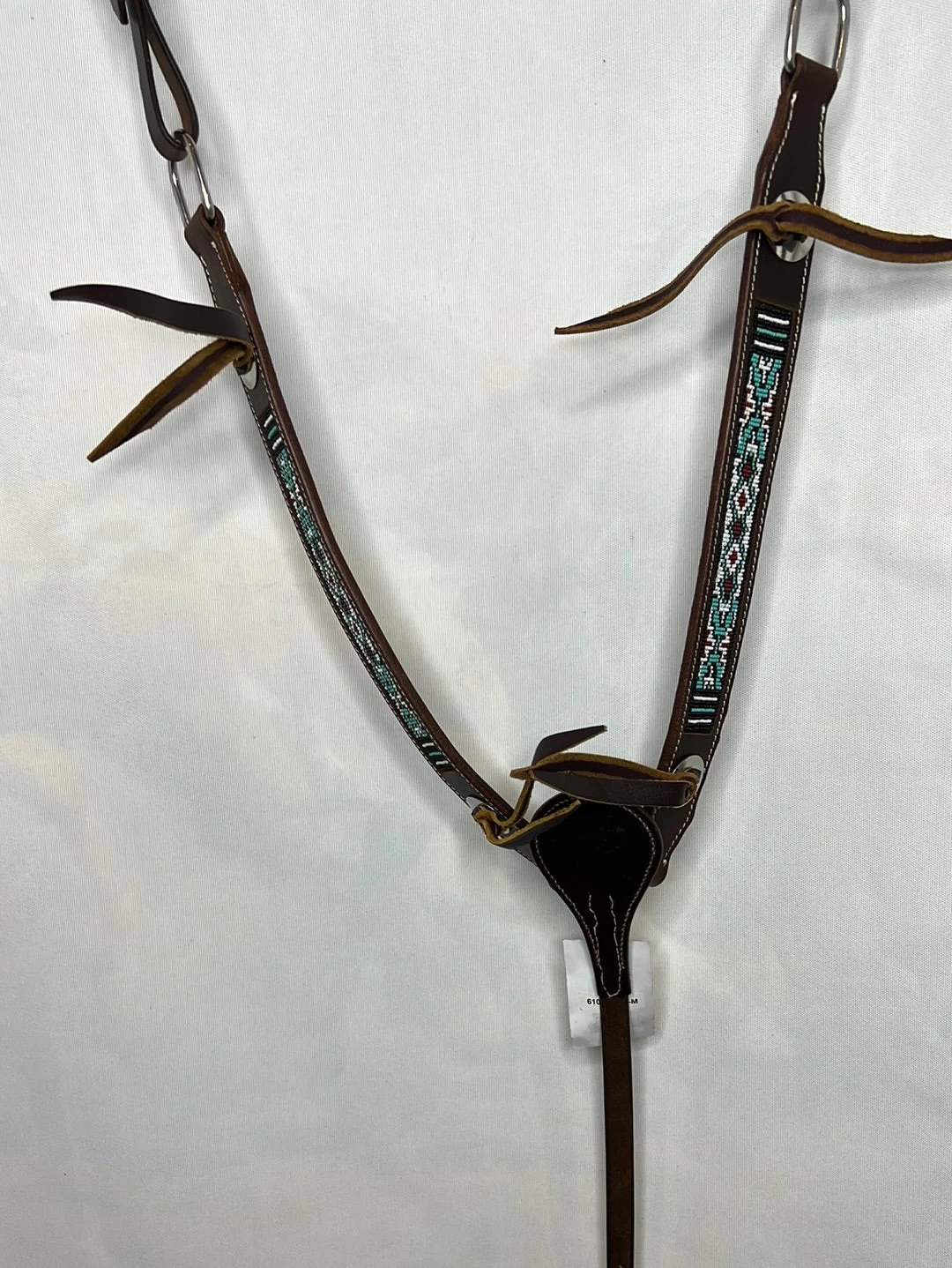 R Bar B-PT Brown Leather W/Beaded Inlay Breastcollar 6102-DBO 6 R Bar B-PT Brown Leather W/Beaded Inlay Breastcollar 6102-DBO - Image 4