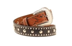 Boy's Nocona Black Belt W/Studs