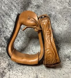 Circle Y Stirrups Natural Leather