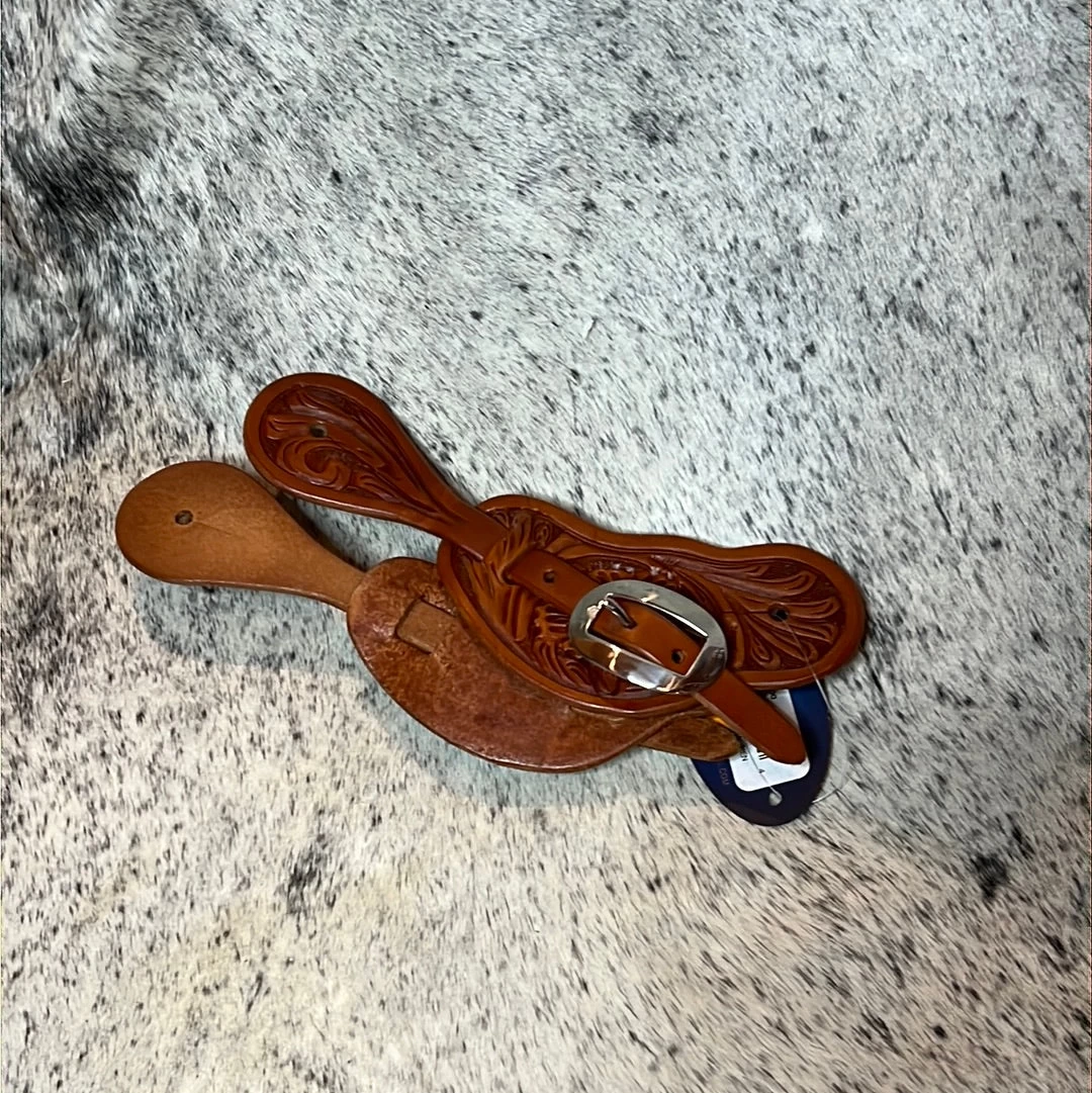 SS600 Scott Thomas Cowboy Floral Men's Spur Straps 3 SS600 Scott Thomas Cowboy Floral Men's Spur Straps