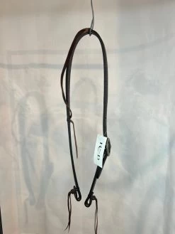 R Bar B-DM 1" Split Ear, Heavy Oil, Assorted Fancy Buckle, Pineapple Knot