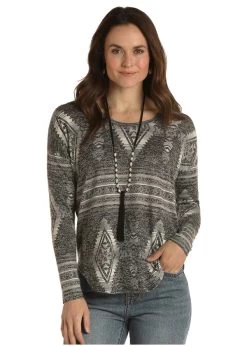 Women’s Panhandle LS Printed Top