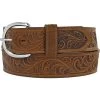 Justin Western Scroll Tooled Leather Belt -Modern Life Shop image 97d8c2ae ecce 4c8f b677 51d30d2d4b81