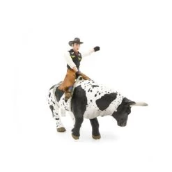 Little Buster Bucking Bull & Rider Black/White