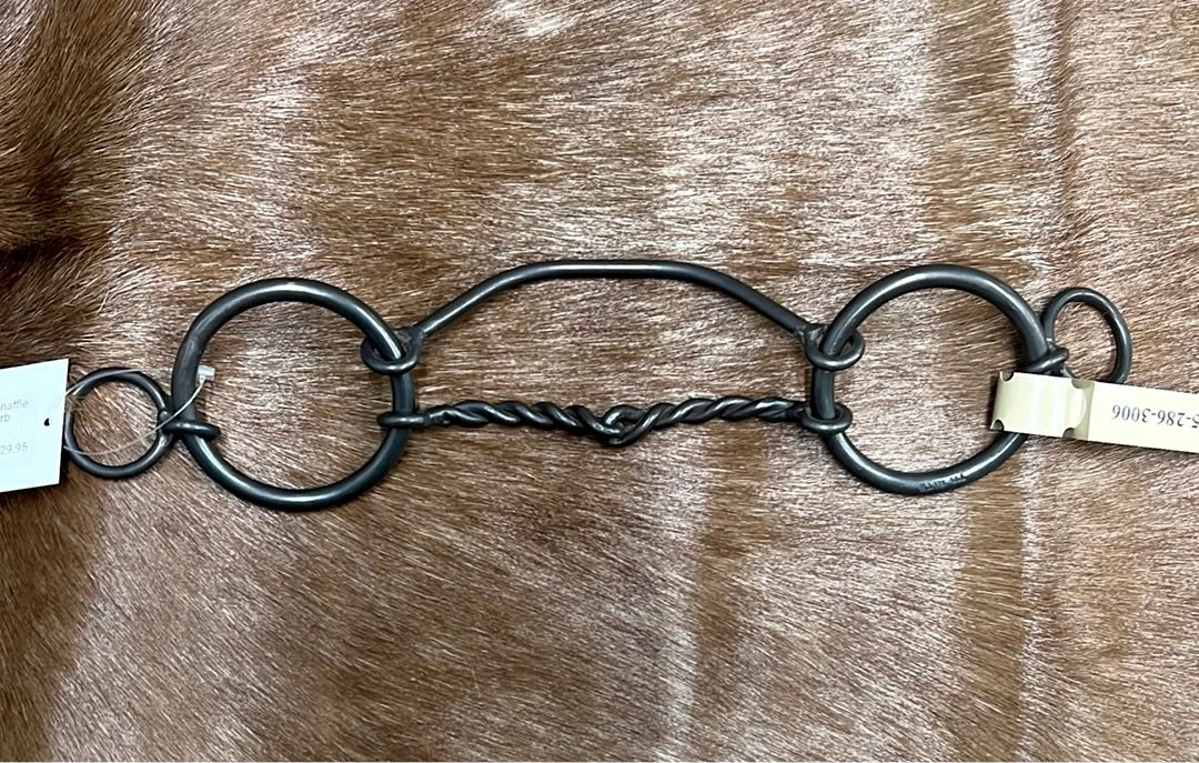 Tim Davidson Twisted Wire Snaffle Mouth With Permanent Curb 3 Tim Davidson Twisted Wire Snaffle Mouth With Permanent Curb