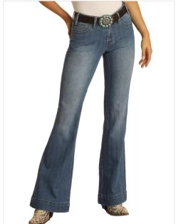 Rock & Roll Denim Women's Stripe Trouser Jean -Modern Life Shop image d71a50c4 84fc 43a4 850f 07d441cbe9b2