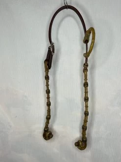 R Bar B-PT Rawhide And Leather One Ear Headstall 2037-DBO