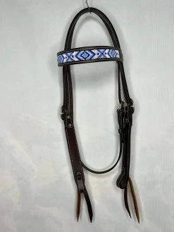 R Bar B-PT Beaded Inlay Headstall