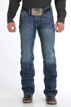 Cinch Men's Slim Fit Medium Stonewash Ian Jeans