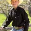 Miller Cinch Boy's Solid Twill Button Down Shirt -Modern Life Shop mtw7060027 543 detail