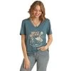 Rock & Roll Women’s V-Neck Graphic Tee -Modern Life Shop rock n roll ladies vneck short sleeve graphic tee rrwt21r05b 1