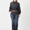 Cruel Denim Women's Chambray Billow Sleeve Shirt