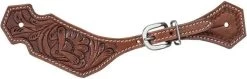 Tough 1 Silver Royal Floral Tooled Spur Strap
